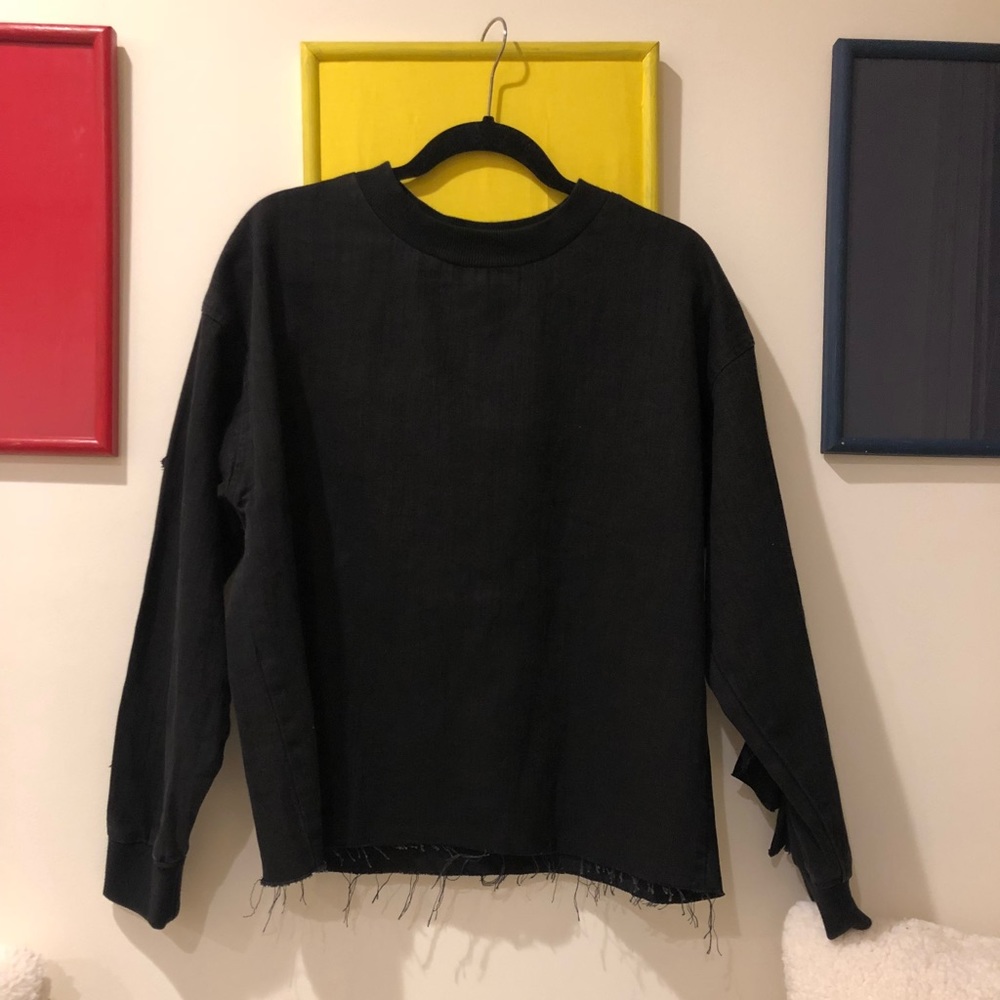 Zara Denim ruffle top - Picture 3 of 8